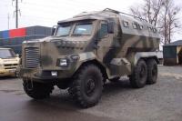 A new armored truck "Godzilla" was built in Kiev on a chassis of Ural-4320 